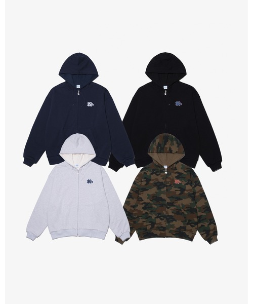 トップス EFG WAFFLE LINING SWEAT FULL ZIP HOODIE KEBOZ（ケボズ） パーカー EFG WAFFLE LINING SWEAT FULL ZIP HOODIE