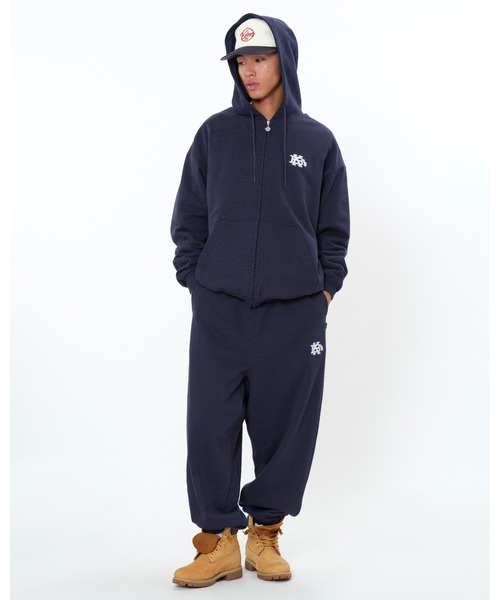 KEBOZ EFG SWEAT FULL ZIP HOODIE ブラック KEBOZ（ケボズ）の「EFG SWEAT FULL ZIP HOODIE（パーカー）」 - WEAR
