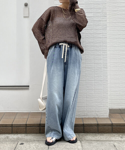 DouDou（ドゥドゥ） 長袖ニット FREE ゴールド レディース : ZOZOTOWN
