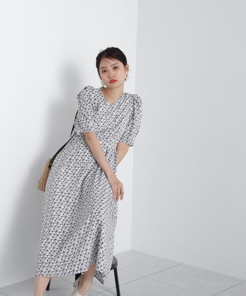 「N.（N. Natural Beauty Basic）」 半袖ワンピース MEDIUM ホワイト系その他 レディース_画像2