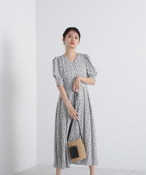 「N.（N. Natural Beauty Basic）」 半袖ワンピース MEDIUM ホワイト系その他 レディース_画像3