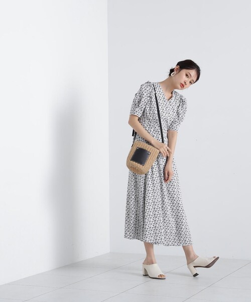 「N.（N. Natural Beauty Basic）」 半袖ワンピース MEDIUM ホワイト系その他 レディース_画像7