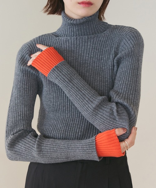 「meilmada」 長袖ニット FREE グレー レディース_画像5