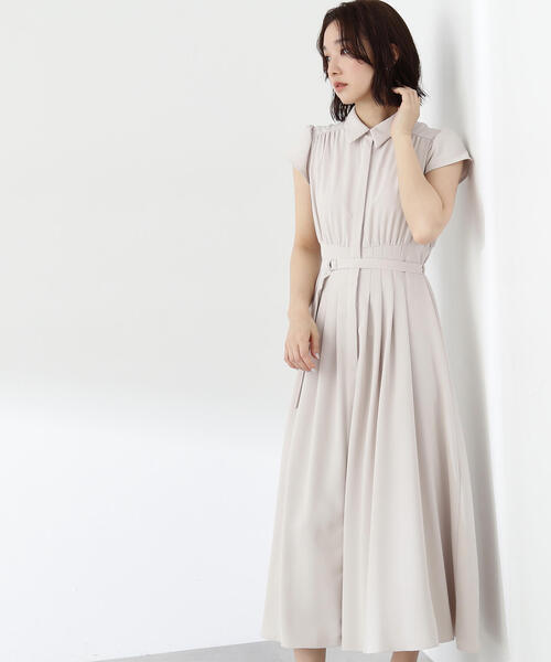 「NATURAL BEAUTY BASIC」 半袖ワンピース MEDIUM ネイビー レディース_画像5