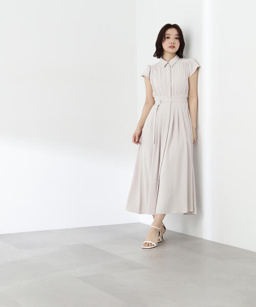 「NATURAL BEAUTY BASIC」 半袖ワンピース MEDIUM ネイビー レディース_画像6
