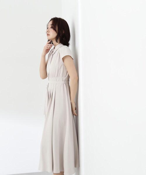 「NATURAL BEAUTY BASIC」 半袖ワンピース MEDIUM ネイビー レディース_画像7