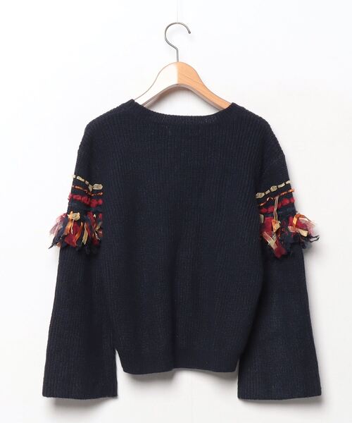 「LILY BROWN」 長袖ニット FREE ネイビー レディース_画像2