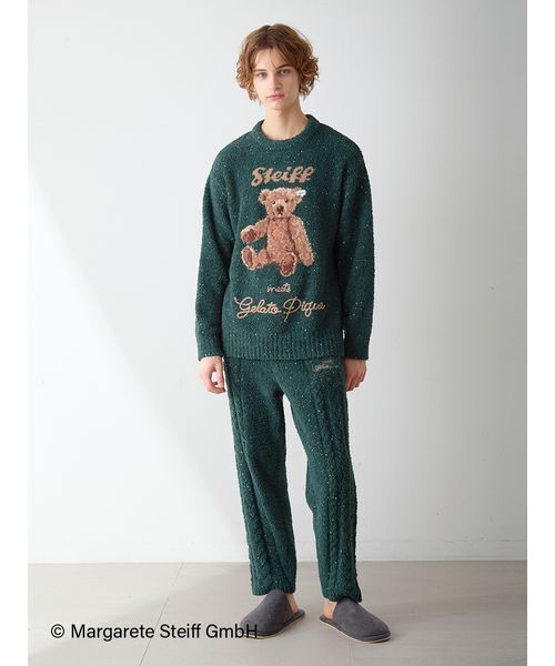 gelato pique Steiff コラボ パジャマ gelato pique（ジェラートピケ） パジャマ 「Steiff」「HOMME
