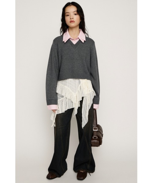 SLY（スライ） スカート WRAP LACE SKIRT BELT ラップ レーススカート