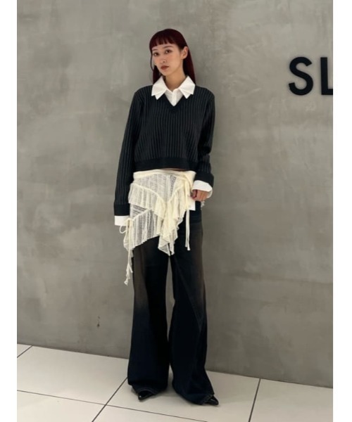 SLY（スライ） スカート WRAP LACE SKIRT BELT ラップ レーススカート