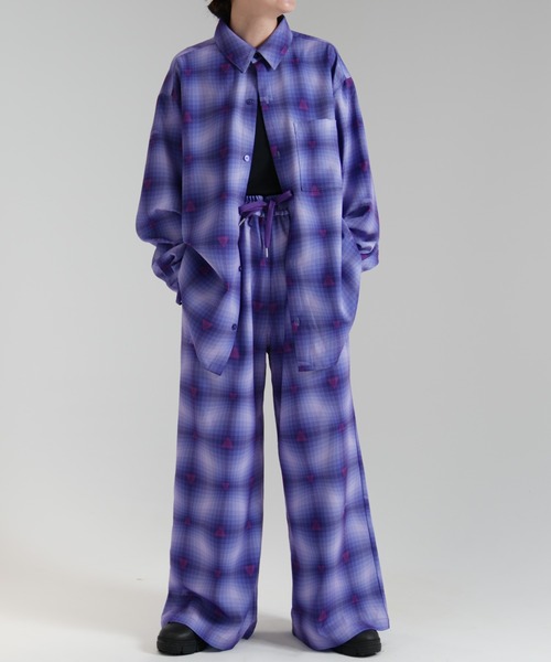 「.ENDRECHERI.」 長袖シャツ M パープル メンズ_画像2