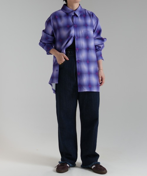 「.ENDRECHERI.」 長袖シャツ M パープル メンズ_画像6