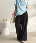 ワイドパンツ パンツ 無地から目を惹くニュアン...の詳細画像4