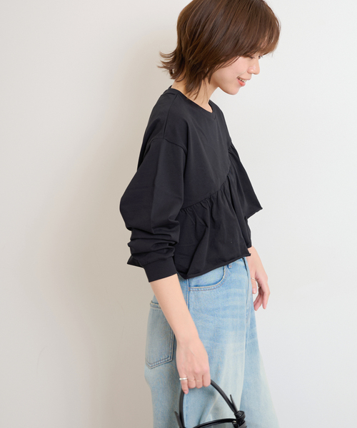 「JOURNAL STANDARD relume」 長袖カットソー FREE ブラック レディース_画像7