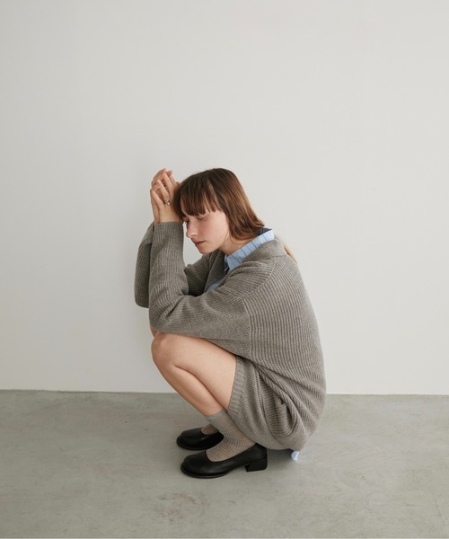 LOSCa ニット セーター スキッパーニットプルオーバー レディース