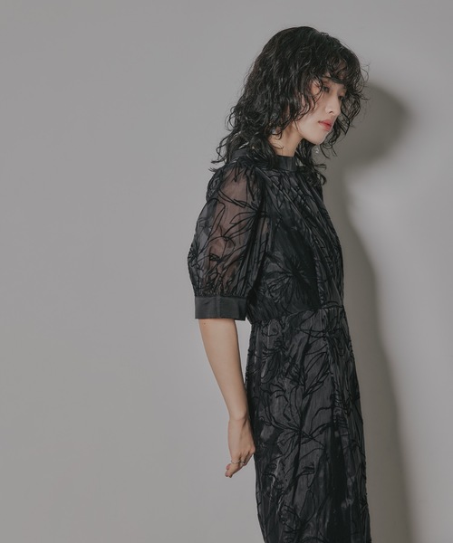 「niana」 半袖ワンピース M ブルー レディース_画像5