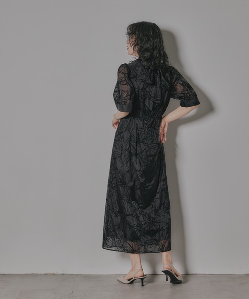 「niana」 半袖ワンピース M ブルー レディース_画像7