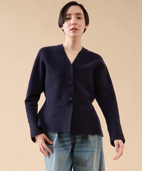 「martinique」 ニットカーディガン FREE ネイビー レディース_画像3