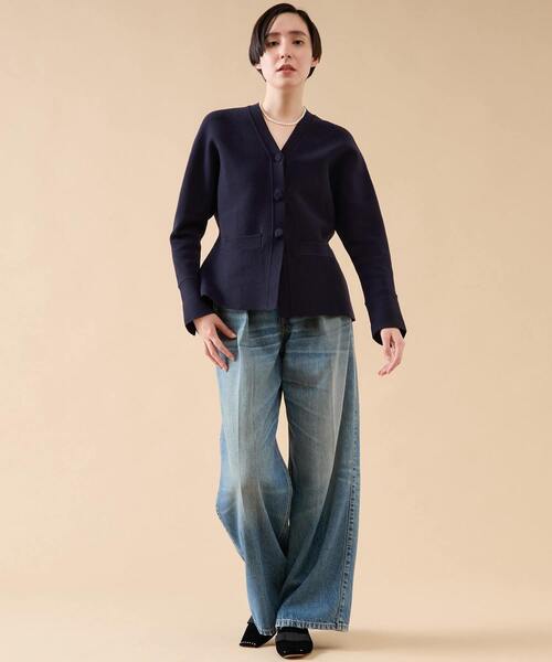 「martinique」 ニットカーディガン FREE ネイビー レディース_画像7