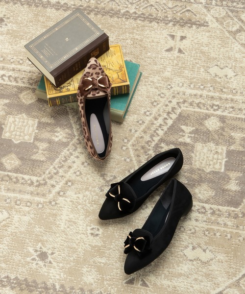 「JELLY BEANS」 フラットパンプス 24 ブラック レディース_画像4