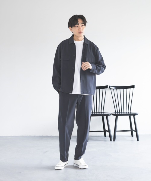 GLOBAL WORK　しゅり　やわらかデニムシャツブルゾン　ブルーケミカル　L GLOBAL WORK しゅり やわらかデニムシャツブルゾン ブルーケミカル L
