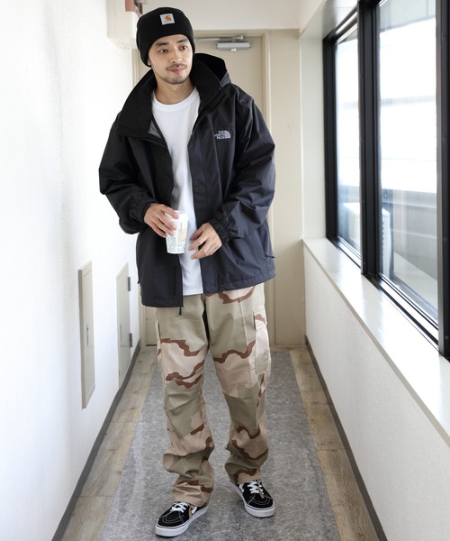 「THE NORTH FACE」 ナイロンブルゾン SMALL ブラック×ホワイト メンズの画像
