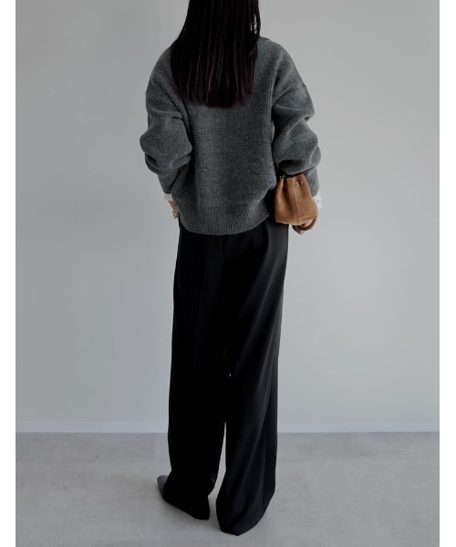 「Re:EDIT」 長袖ニット MEDIUM グレー レディース_画像5