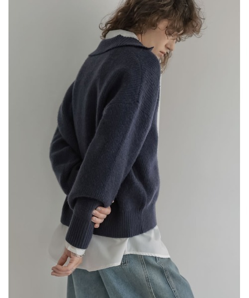 「Re:EDIT」 長袖ニット MEDIUM グレー レディース_画像8