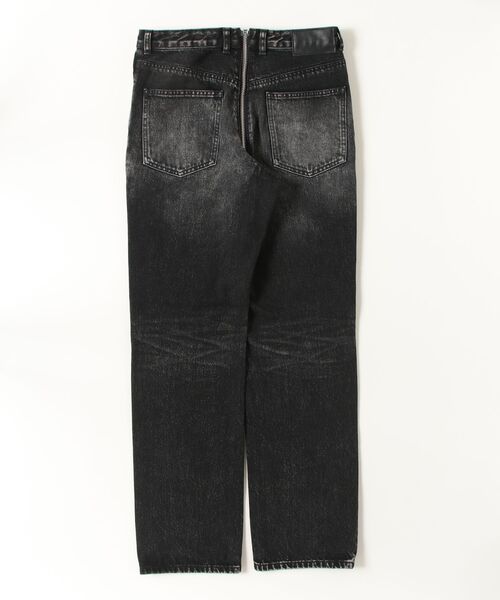 ジーンズ WASHED DENIM ZIPPED PANTS メンズの画像