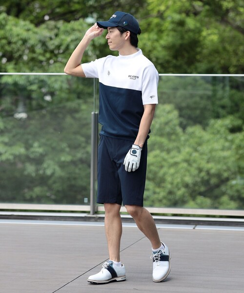 BEAMS GOLF（ビームス ゴルフ） 半袖ニット M ネイビー メンズ 