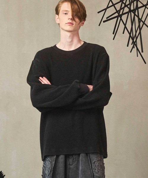 MAISON SPECIAL（メゾンスペシャル） 長袖Tシャツ 2 ブラック メンズ 