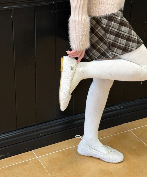 「hiamu」 バレエシューズ 23.0cm アイボリー レディース_画像8