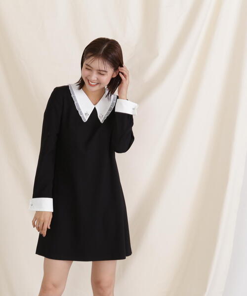 「JILL by JILL STUART」 長袖ワンピース MEDIUM ブラック レディースの画像