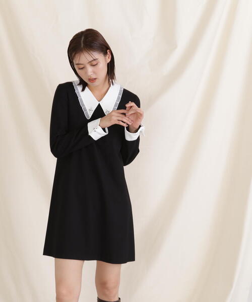 「JILL by JILL STUART」 長袖ワンピース MEDIUM ブラック レディースの画像