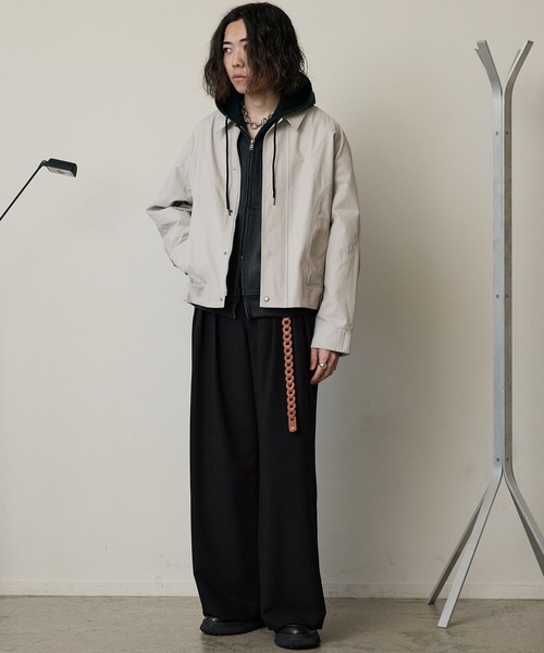 「WYM LIDNM」 ブルゾン L チャコールグレー メンズ_画像3
