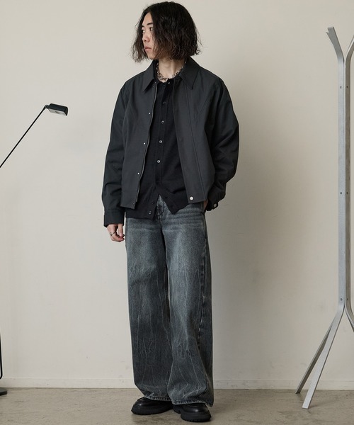 「WYM LIDNM」 ブルゾン L チャコールグレー メンズ_画像4