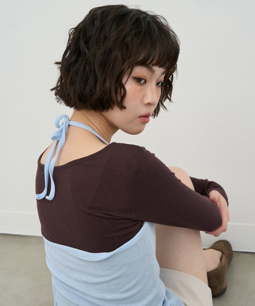 NUJOH tシャツ Layered Strap Sleeveless Set / レイヤードストラップ
