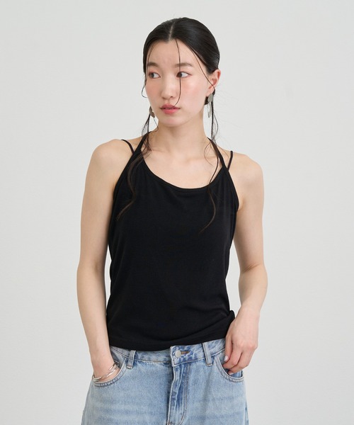 NUJOH tシャツ Layered Strap Sleeveless Set / レイヤードストラップ