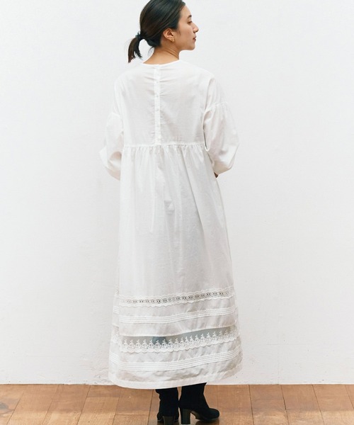 「avecmoi」 長袖ワンピース MEDIUM ホワイト レディース_画像2
