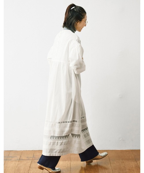 「avecmoi」 長袖ワンピース MEDIUM ホワイト レディース_画像6