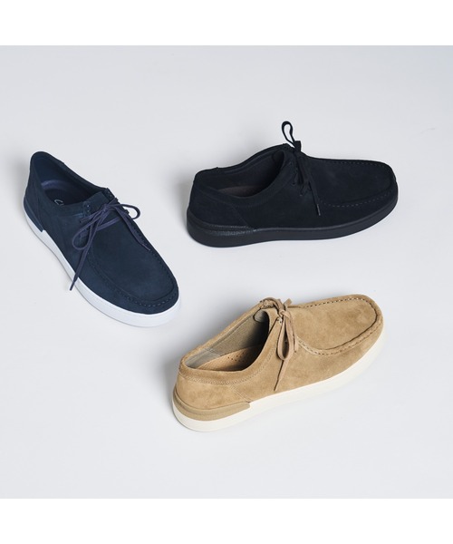 「Clarks」 ローカットスニーカー UK6.5 ネイビー メンズ_画像5