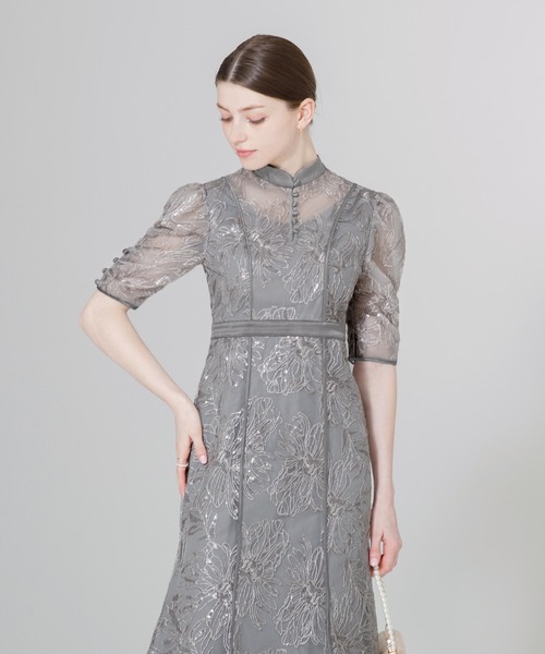 「Leja」 半袖ワンピース MEDIUM グレー レディース_画像2