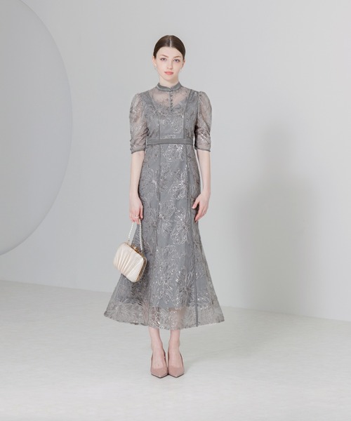 「Leja」 半袖ワンピース MEDIUM グレー レディース_画像3