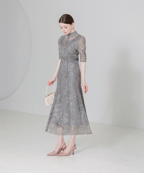 「Leja」 半袖ワンピース MEDIUM グレー レディース_画像5
