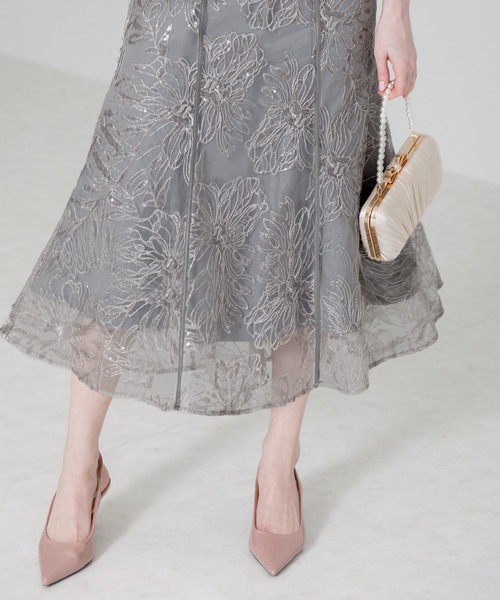「Leja」 半袖ワンピース MEDIUM グレー レディース_画像7