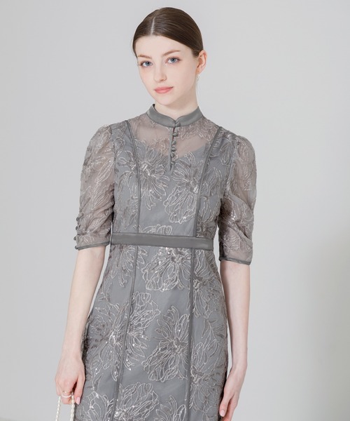 「Leja」 半袖ワンピース MEDIUM グレー レディース_画像8