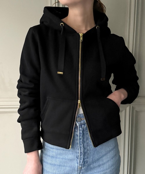 「junoah」 ジップアップパーカー X-LARGE グレー レディース_画像5