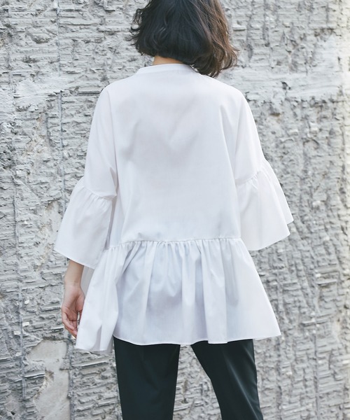 「SMILE ORCHID」 7分袖チュニック M ホワイト レディース_画像6