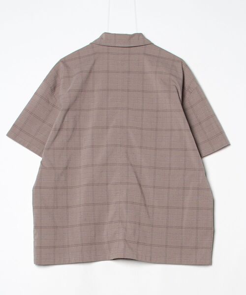 「EMMA CLOTHES」 チェック柄半袖シャツ FREE ブラウン メンズ_画像2