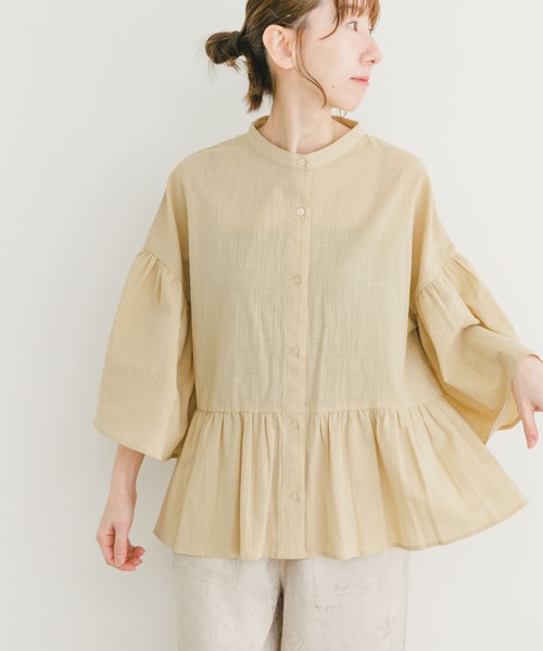 「ITEMS URBANRESEARCH」 7分袖ブラウス FREE ベージュ レディース_画像2